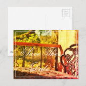 Save the Date Villa Feel Beautiful Postcard Postkarte (Vorne/Hinten)