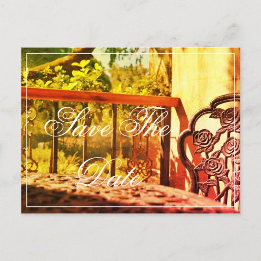 Save the Date Villa Feel Beautiful Postcard Postkarte (Vorderseite)