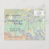 Save the Date, Vincent van Gogh Ankündigungspostkarte (Rückseite)