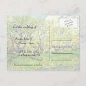 Save the Date, Vincent van Gogh, Obstgarten in Blo Ankündigungspostkarte (Rückseite)