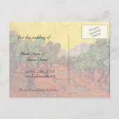Save the Date, Vincent van Gogh Olive Trees Ankündigungspostkarte (Rückseite)