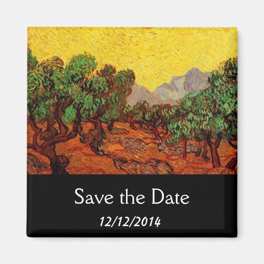 Save the Date, Vincent van Gogh Olive Trees Magnet (Vorne)