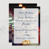 Save the Date Vintag-Prop-Flugzeug Einladung (Vorne/Hinten)