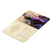 Save the Date Vintag Scrolls Foto Magnet (Linke Seite)