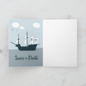 Save the Date Vintag Segelschiff (Innenseite)