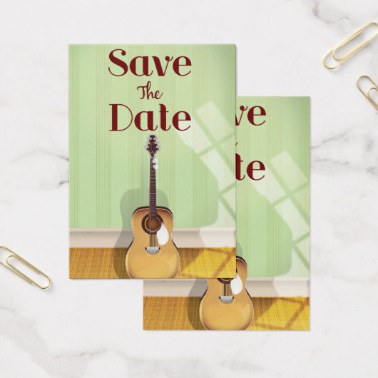 Save the Date Vintage akustische Gitarre (Büro)