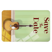 Save the Date Vintage akustische Gitarre Magnet (Horizontal)