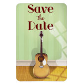 Save the Date Vintage akustische Gitarre Magnet (Vertikal)