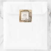Save the Date Vintage Aufkleber (Tasche)