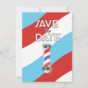 Save the Date Vintage-Barber Shop Einladung