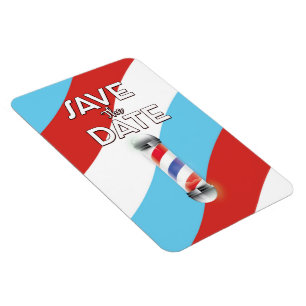 Save the Date Vintage-Barberladen Magnet