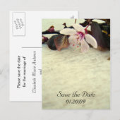 Save the Date Vintage Cherry Blossom Postkarte (Vorne/Hinten)