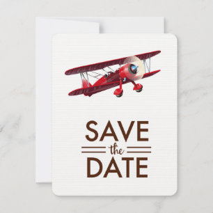 Save the Date Vintage Doppeldecker