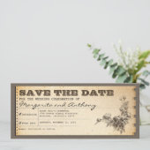 Save the Date Vintage Einladung (Stehend Vorderseite)