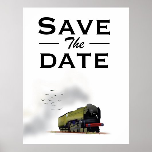 Save the Date Vintage Einladung Poster (Vorne)