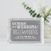 Save the Date Vintage Einladungen (Stehend Vorderseite)