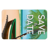 Save the Date Vintage-Fischereiboot Magnet (Horizontal)