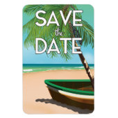 Save the Date Vintage-Fischereiboot Magnet (Vertikal)
