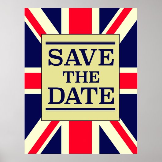 Save the Date Vintage Gewerkschaft Jack Poster (Vorne)