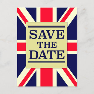Save the Date Vintage Gewerkschaft Jack Postkarte
