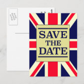 Save the Date Vintage Gewerkschaft Jack Postkarte (Vorne/Hinten)