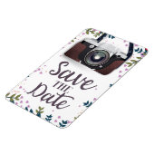 Save the Date Vintage Kamera Magnet (Linke Seite)