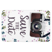 Save the Date Vintage Kamera Magnet (Horizontal)