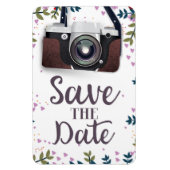 Save the Date Vintage Kamera Magnet (Vertikal)