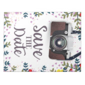 Save the Date Vintage Kamera Notizblock (Vorderseite)