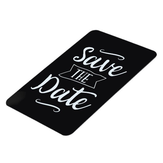 Save the Date Vintage Kopfplatte Magnet (Linke Seite)
