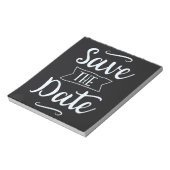 Save the Date Vintage Kopfplatte Notizblock (Rotiert)