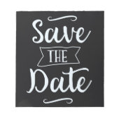 Save the Date Vintage Kopfplatte Notizblock (Vorderseite)