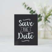 Save the Date Vintage Kopfplatte Postkarte (Stehend Vorderseite)