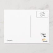 Save the Date Vintage Kopfplatte Postkarte (Rückseite)