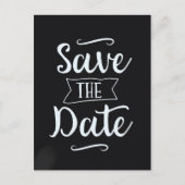 Save the Date Vintage Kopfplatte Postkarte (Vorderseite)