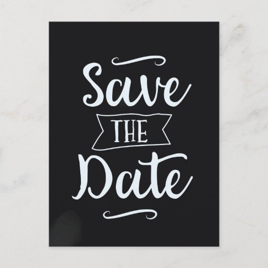 Save the Date Vintage Kopfplatte Postkarte (Vorderseite)