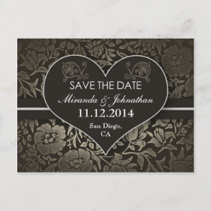 Save the Date Vintage Lieben Ankündigungspostkarte