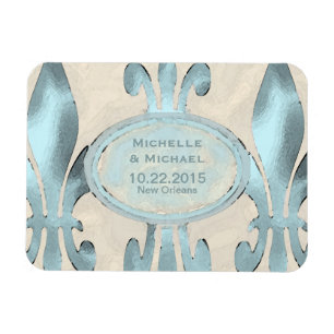 Save the Date Vintage Lilie Magnet