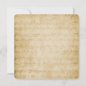 Save the Date Vintage Musik Einladung (Rückseite)