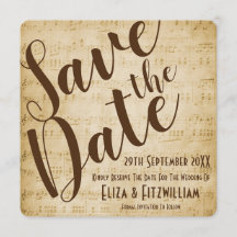 Save the Date Vintage Musik