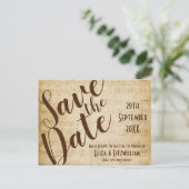 Save the Date Vintage Musik Postkarte (Stehend Vorderseite)