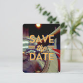 Save the Date Vintage-Propellerflugzeug (Stehend Vorderseite)