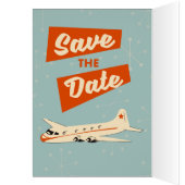 Save the Date Vintage Reiseplakat (Innen (Links))