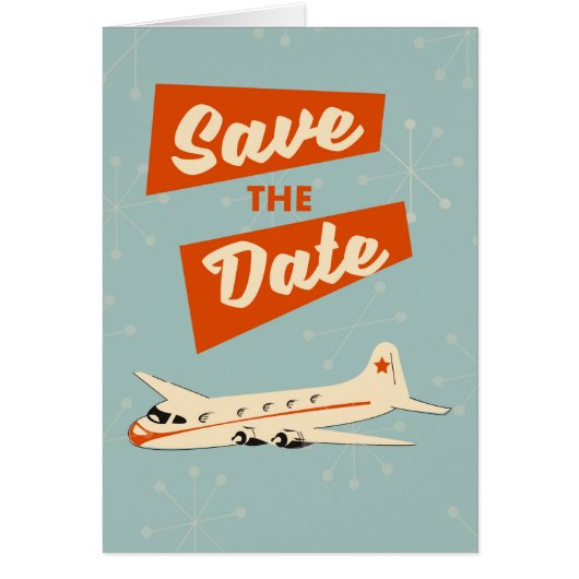 Save the Date Vintage Reiseplakat (Vorne)