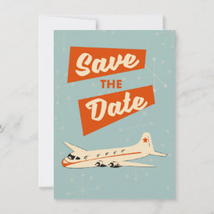 Save the Date Vintage Reiseplakat Einladung
