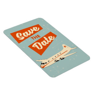 Save the Date Vintage Reiseplakat Magnet