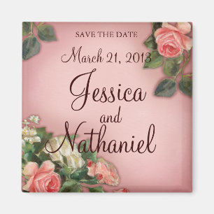 Save the Date Vintage Rosen Magnet