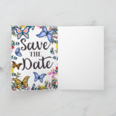 Save the Date Vintage Schmetterlinge. (Innenseite)