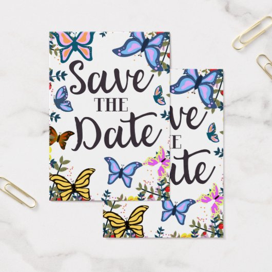 Save the Date Vintage Schmetterlinge. (Büro)