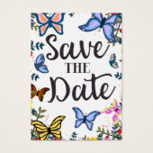 Save the Date Vintage Schmetterlinge. (Vorderseite)